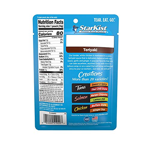 Starkist Chicken Creations Teriyaki - 2.6 Oz Pouch Pack Of 12