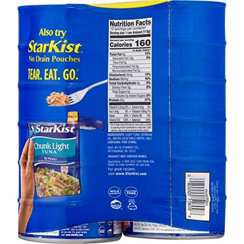 Starkist Chunk Light Tuna In Oil - 5 Oz Can Pack Of 12