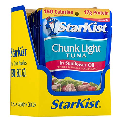 Starkist Chunk Light Tuna In Sunflower Oil, 2.6 Oz Pouch Pack O