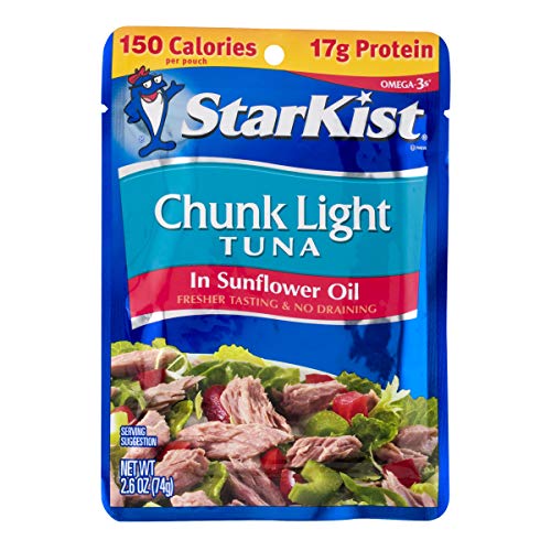 Starkist Chunk Light Tuna In Sunflower Oil, 2.6 Oz Pouch Pack O