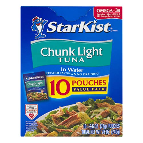 Starkist Chunk Light Tuna In Water, 10 Count Of 2.6 Oz Pouches