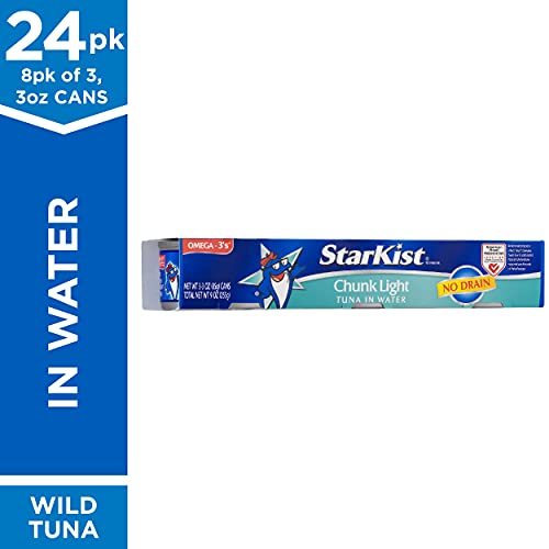 Starkist Chunk Light Tuna In Water, 3Oz 24 Cans – 8 Packs Of 3
