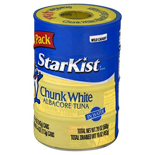 Starkist Chunk White Tuna In Water - 5 Oz Can Vertical Pack Of 4