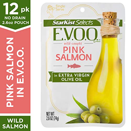 Starkist E.V.O.O. Wild-Caught Pink Salmon, 2.6 Oz, Pack Of 12