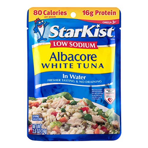 Starkist Low Sodium Albacore White Tuna In Water - 2.6 Oz Pouch