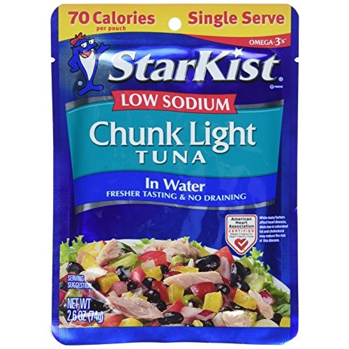 Starkist Low Sodium Chunk Light Tuna In Water 2.6Oz Pouch Pack