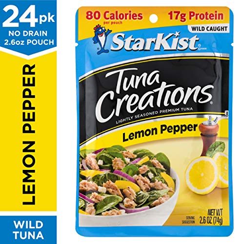 Starkist Tuna Creations, Lemon Pepper, 2.6 Oz Pouch Pack Of 24