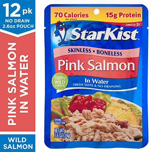 Starkist Wild Pink Salmon - Boneless, Skinless - 2.6 Oz Pouch P