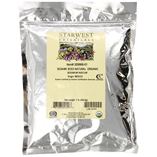 Starwest Botanicals Sesame Seed, Natural Whole, Organic, 1-Pound