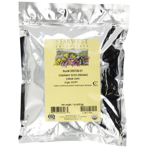 Starwest Botanicals Organic Caraway Seed, 1-Pound Bags Pack Of 3