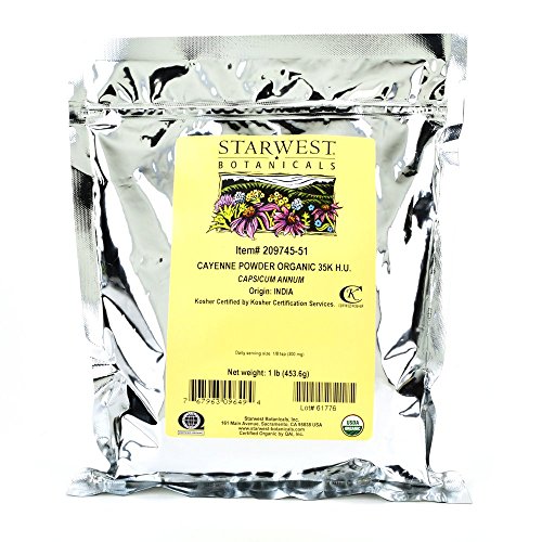 Starwest Botanicals Organic Ground Cayenne Pepper Powder 35K H.U