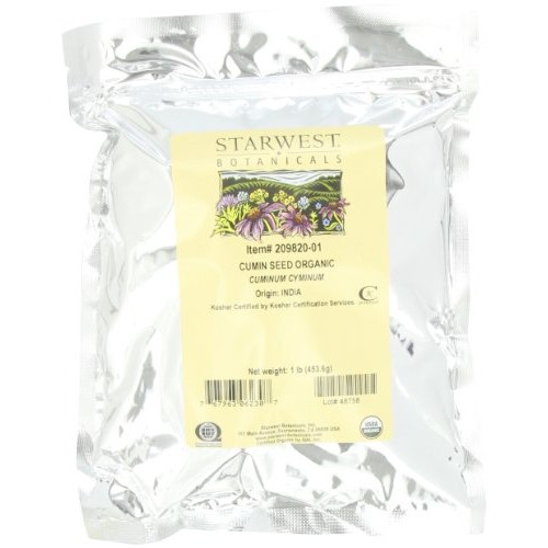 Starwest Botanicals Organic Cumin Seed, 1-Pound Bag