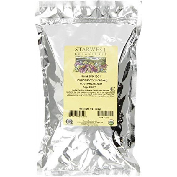 Starwest Botanicals Organic Licorice Root Tea Loose Cut And Sift