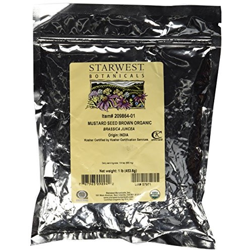 Mustard Seed Brown Organic - Brassica Nigra, 1 Lb