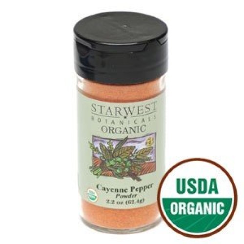 Cayenne Pepper Powder Organic - 35,000 H U, 2.20 Oz Jar,