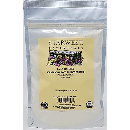 Starwest Botanicals Organic Horseradish Root Powder, 4 Ounces
