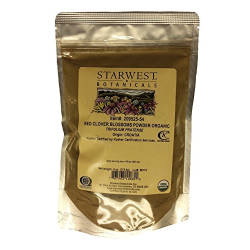 Starwest Botanicals, Organic Red Clover Blossom Powder, 4 Oz 11