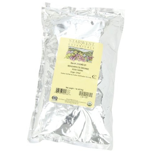 Starwest Botanicals Organic Rosehips Cut Seedless, 1-Pound Bag