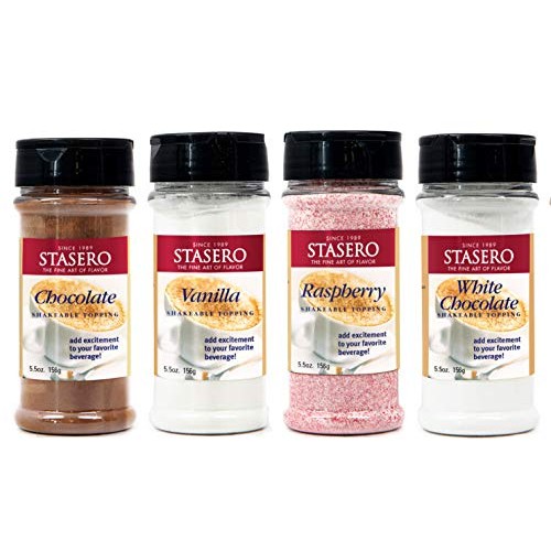 Stasero Toppings Sampler, Chocolate, Vanilla, Raspberry, And Whi