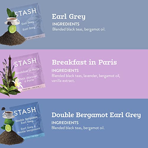 Stash Tea 6 Flavor The Earls Earl Grey Tea Assortment, 6 Boxes o...