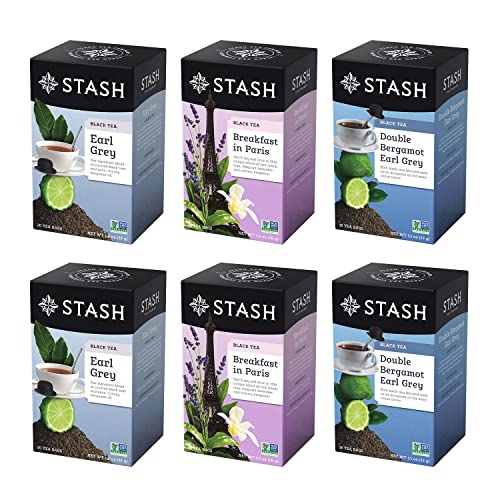 Stash Tea 6 Flavor The Earls Earl Grey Tea Assortment, 6 Boxes o...