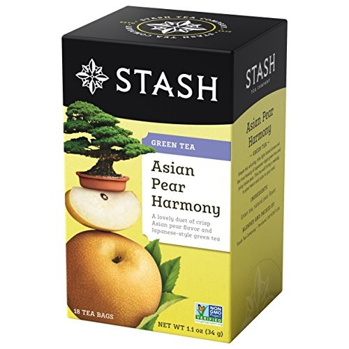 Stash Tea Asian Pear Harmony, 18 Count Teabags In Foil Pack Of