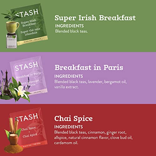Stash Tea Black Tea Variety Pack Sampler Assortment - Caffeinate...
