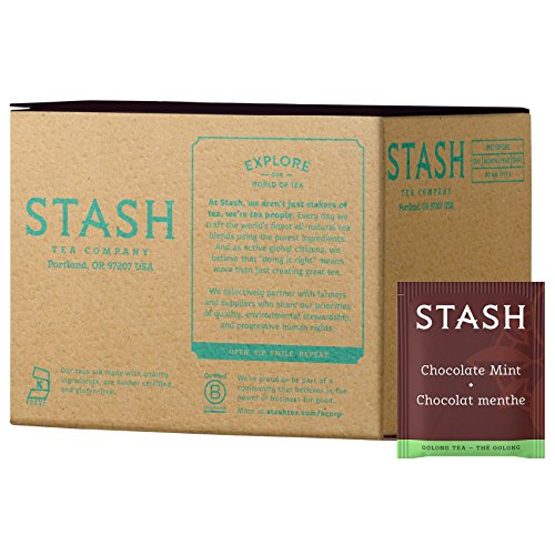 Stash Tea Chocolate Mint Oolong Tea, Box of 100 Tea Bags Packag...