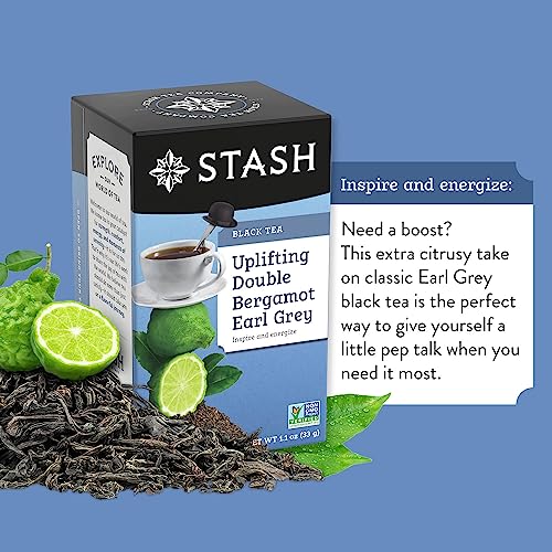 Stash Tea Double Bergamot Earl Grey Black Tea - Caffeinated, Non...