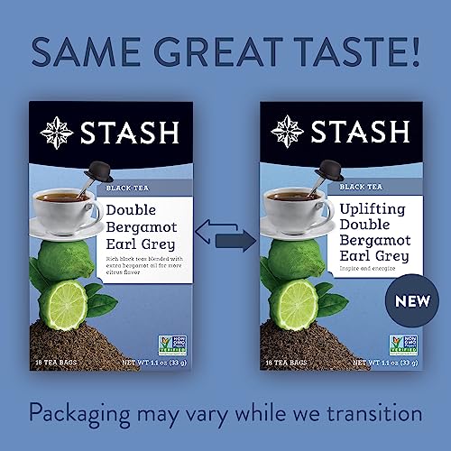 Stash Tea Double Bergamot Earl Grey Black Tea - Caffeinated, Non...