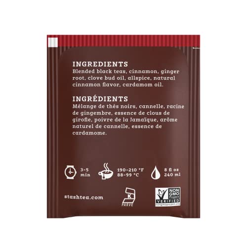 Stash Tea Double Spice Chai Black Tea, Box of 100 Tea Bags Pack...