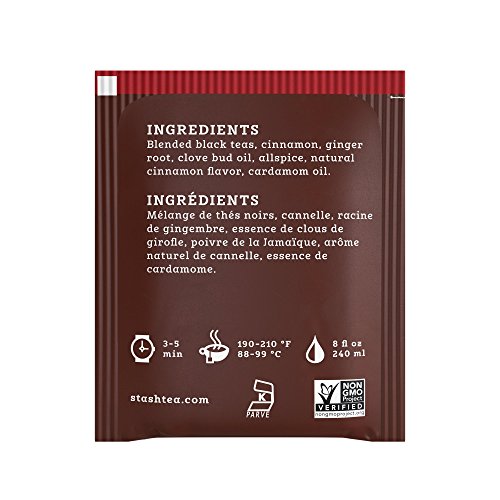 Stash Tea Double Spice Chai Black Tea, Box of 100 Tea Bags Pack...