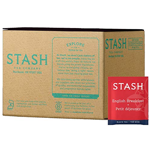 Stash Tea English Breakfast Black Tea, Box of 100 Tea Bags