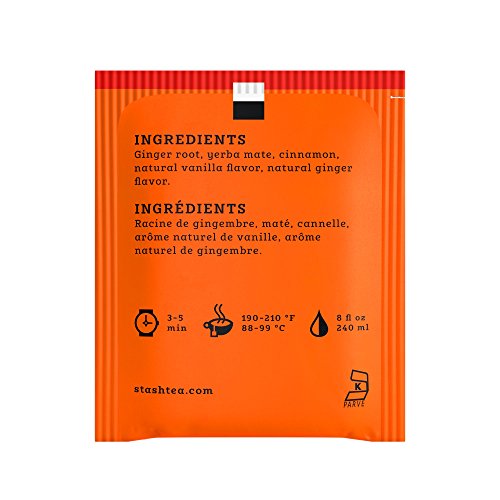 Stash Tea Ginger Fire Chai Yerba Mate &Amp; Herbal Tea Blend 100 Cou