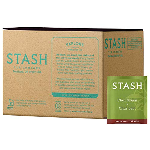Stash Tea Green Chai Tea, Box of 100 Tea Bags Packaging May Vary