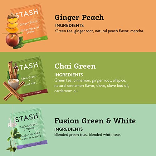 Stash Tea Green Tea Variety Pack Sampler Assortment - Caffeinate...