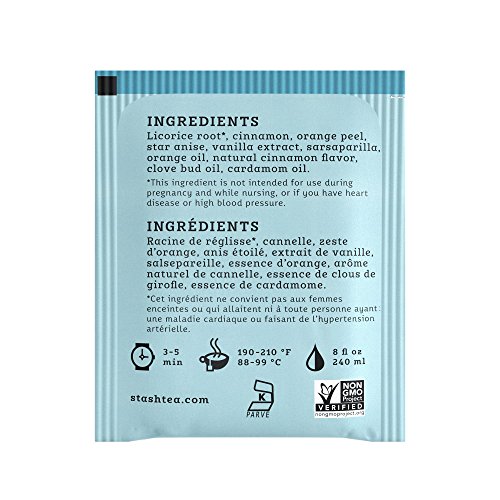 Stash Tea Licorice Spice Herbal Tea, 6 Boxes With 20 Tea Bags Ea