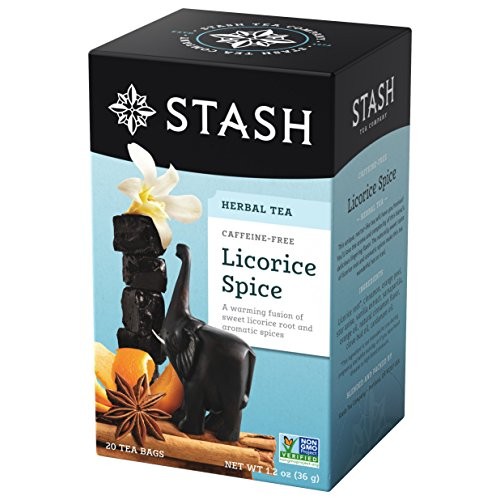 Stash Tea Licorice Spice Herbal Tea, 6 Boxes With 20 Tea Bags Ea