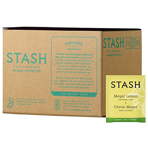 Stash Tea Meyer Lemon Herbal Tea 100 Count Tea Bags In Foil Pac