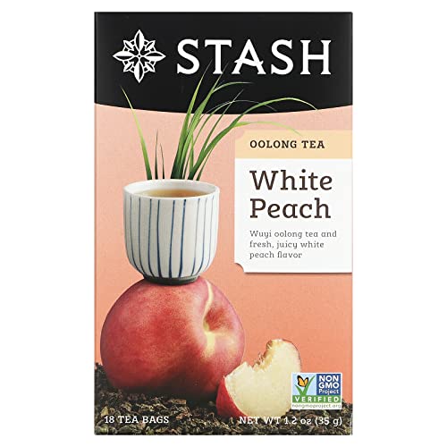 Stash Tea Oolong White Peach Tea 18 Count Tea Bags Individual Oo...
