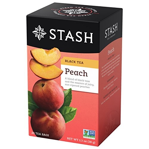 Stash Tea Peach Black Tea 20 Count Tea Bags In Foil Pack Of 6