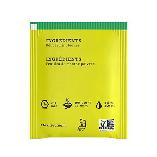 Stash Tea Peppermint Herbal Tea 30 Count Tea Bags In Foil Pack