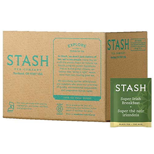 Stash Tea Super Irish Breakfast Black Tea, Box Of 100 Tea Bags