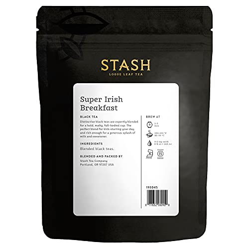 Stash Tea Super Irish Breakfast Black Tea - Caffeinated, Non-GMO...