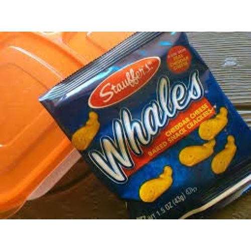 Stauffers Baked Cheddar Whale Cheese Cracker Snack Packs, 1.5 O...