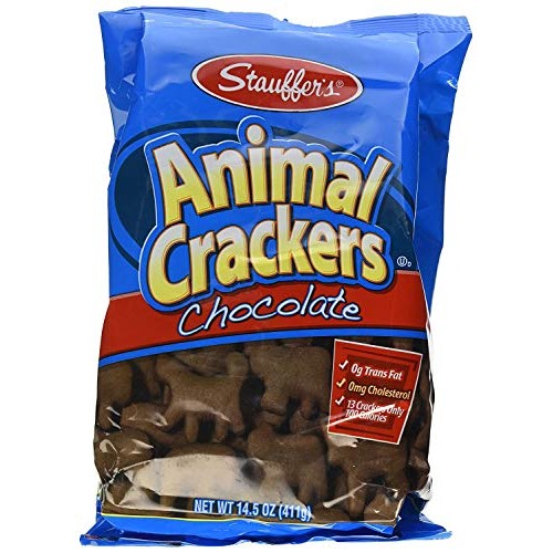 Stauffers Chocolate Animal Crackers 6 Pack, Total Of 87Oz
