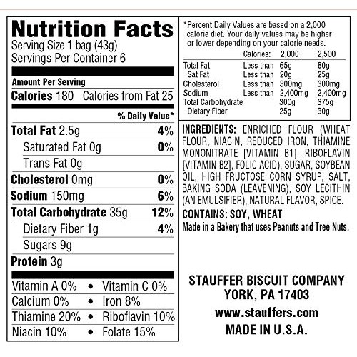 Stauffers Original Animal Crackers, 12 Snack Packs, 1.5 Oz. Each