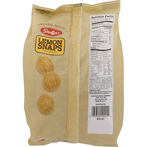 Stauffers Original Recipe Lemon Snaps 14 Oz. Bags 3 Bags