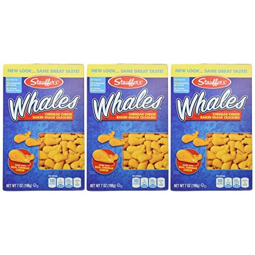 Stauffers, Whales Baked Snack Crackers 7Ozpack Of 3