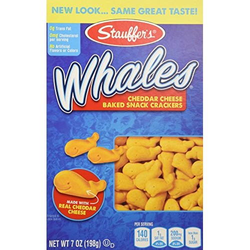 Stauffers, Whales Baked Snack Crackers 7Ozpack Of 3